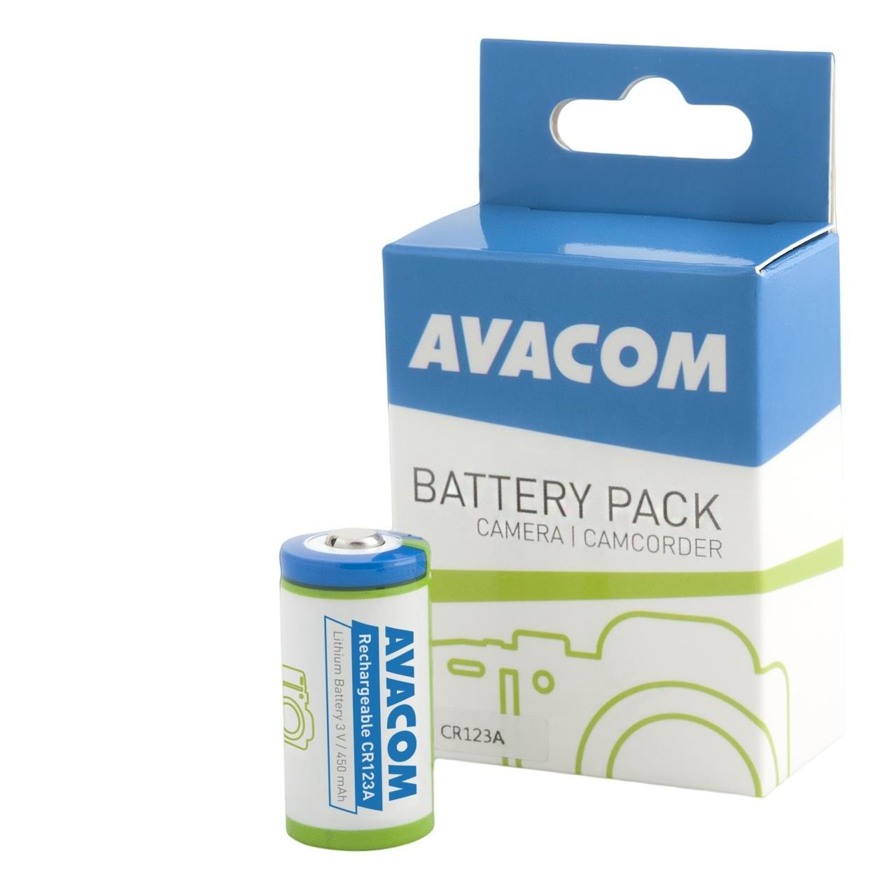 Avacom CR123A tölthető elem 3 V 450 mAh 1,35 Wh (DICR-R123-450)
