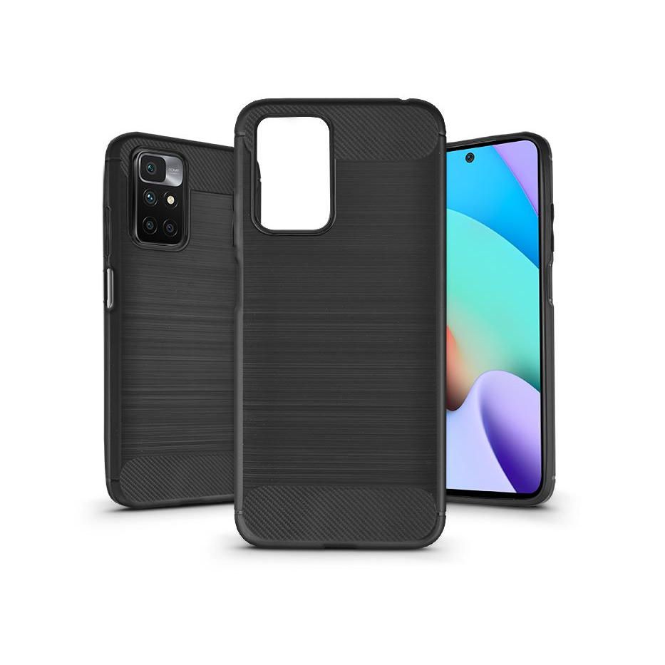 Haffner Carbon Xiaomi Redmi 10 szilikon tok fekete (PT-6361) (PT-6361)