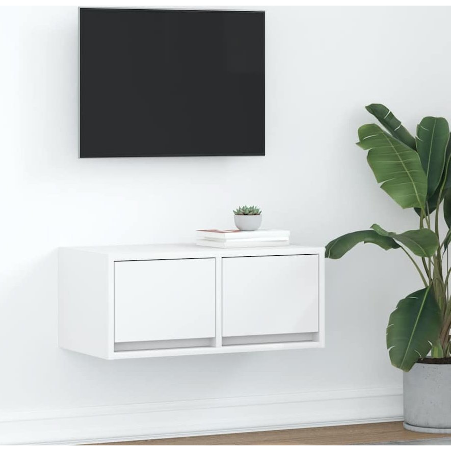 fehér szerelt fa TV-szekrény 60x31x25,5 cm (861490)