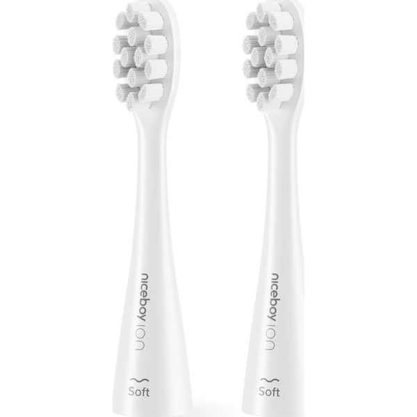 NICEBOY ION Sonic replacement brush head 2 pcs Soft, white