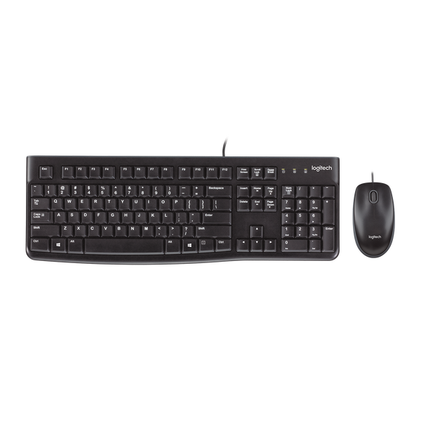 Logitech Desktop MK120 tastatur Mus inkluderet USB QWERTZ Slovakisk Sort