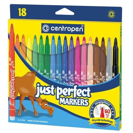 Centropen Perfect 2510 marker, kiszáradásmentes, 18 db (8595013612811)