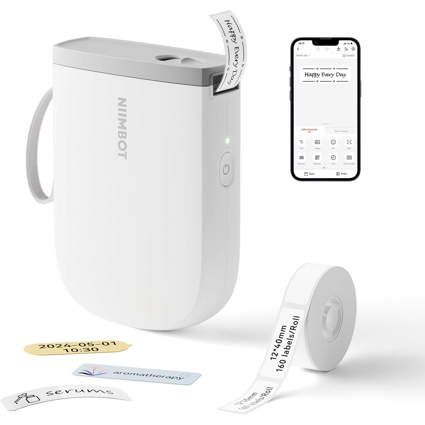 Niimbot D11-H Smart, fehér + címketekercs (1AA57281601)