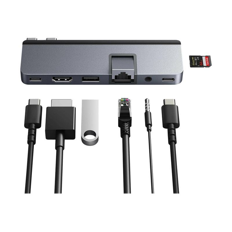 HyperDrive DUO Pro notebook dokkoló szürke (HD575-GRY-GL) (HD575-GRY-GL)