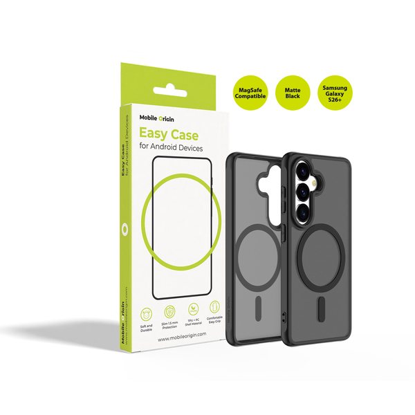 Mobile Origin Easy MagSafe case for Samsung Galaxy S26+ Matte Black