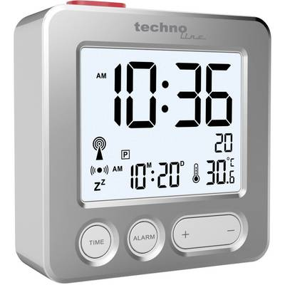Techno Line WT 265 Rádiójel vezérlésű Ébresztőóra Ezüst Riasztási idők 1 (WT 265)