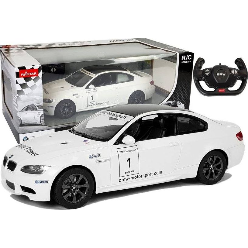 R/C BMW M3 Rastar 1_14 Fehér, Távirányítóval (6017)