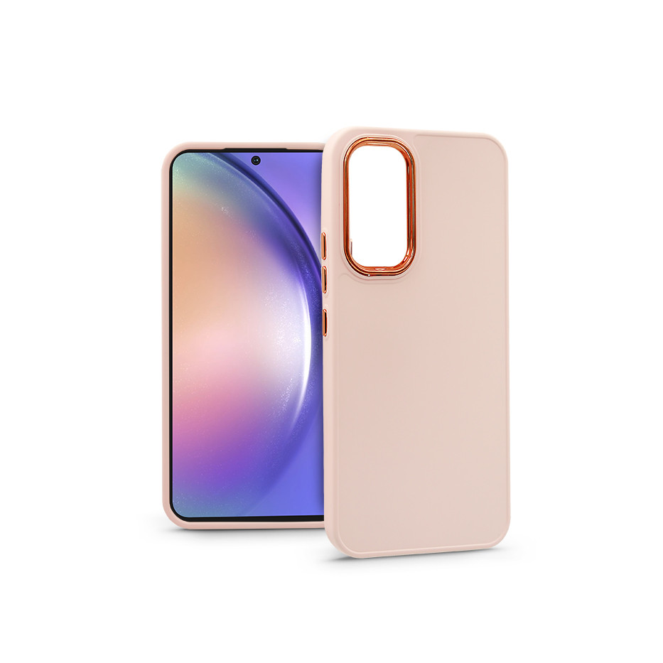 Samsung SM-A546 Galaxy A54 5G szilikon hátlap - Frame - pink (PT-6719)