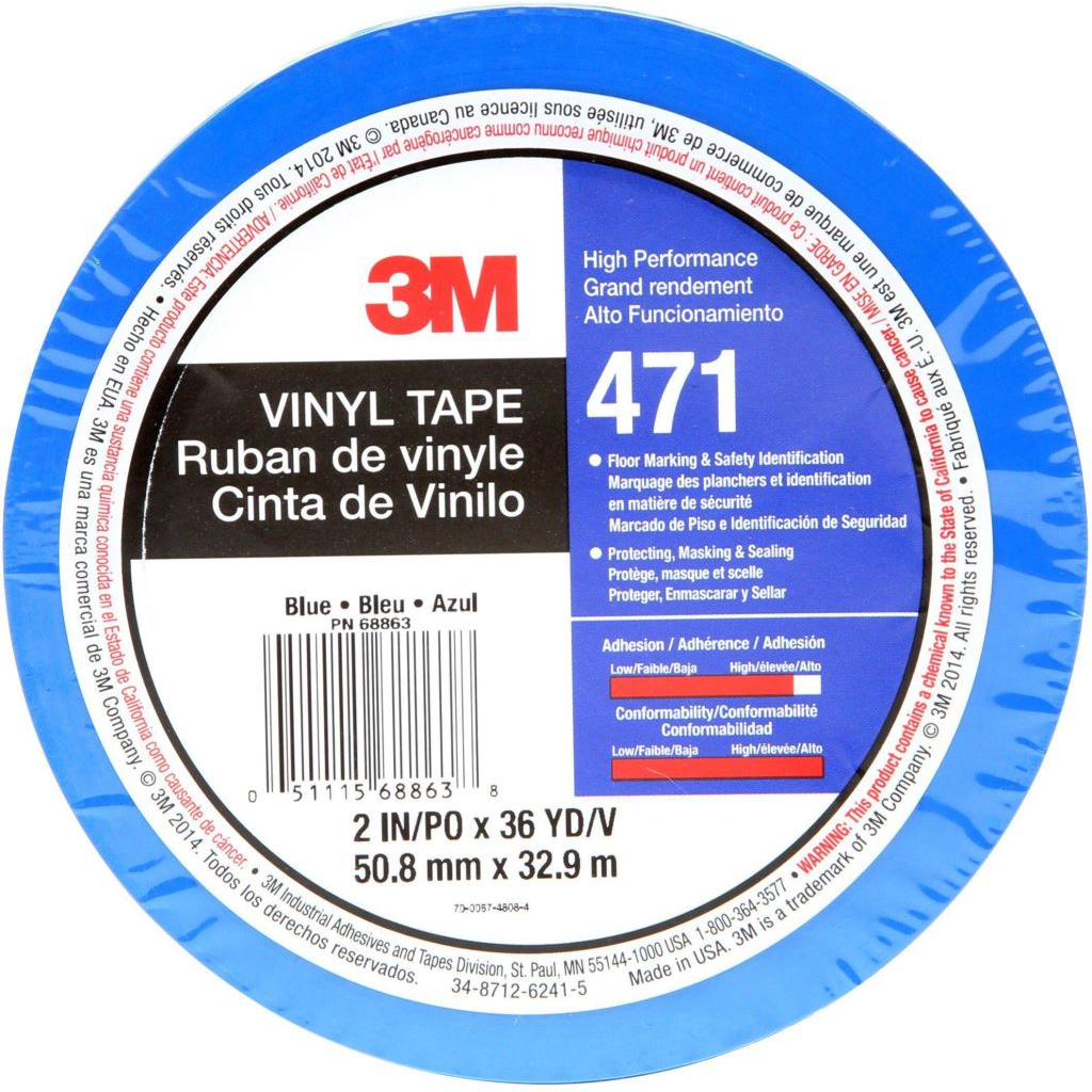 3M 471BL50IW vinil ragasztószalag, kék, 33 m x 50 mm (471BL50IW)