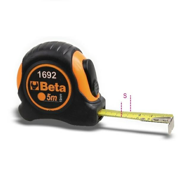 Рулетка, Бета, 2 метра, Черно\Оранжево