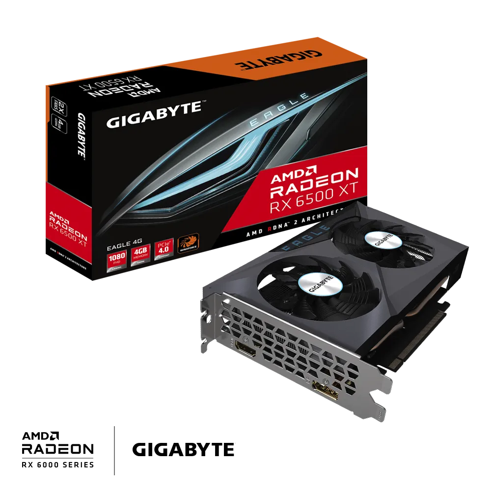 GIGABYTE RX 6500 XT EAGLE 4GB GDDR6 64bit (GV-R65XTEAGLE-4GD)