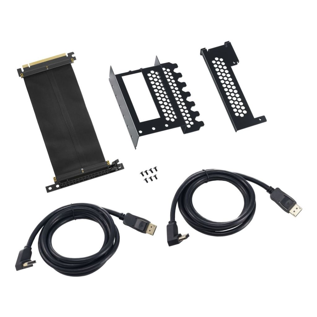 CableMod vertikális PCI-e keret - 2 x DisplayPort (CM-VPB-2DK-R) (CM-VPB-2DK-R)