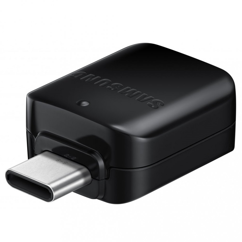 Adapter, USB Type-C - OTG átalakító (USB / Pendrive csatlakoztatásához), Samsung, fekete, gyári (RS70895)
