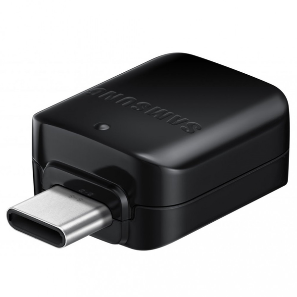 Adapter, USB Type-C - OTG átalakító (USB / Pendrive csatlakoztatásához), Samsung, fekete, gyári (RS70895)
