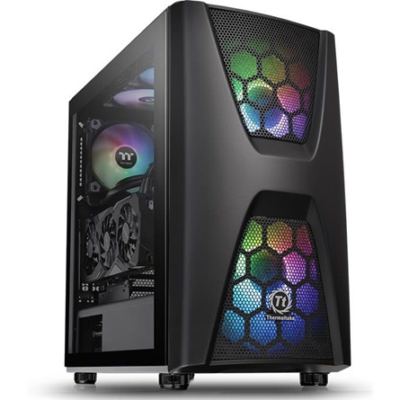 Thermaltake Commander C34 TG ARGB táp nélküli ablakos ATX számítógépház fekete