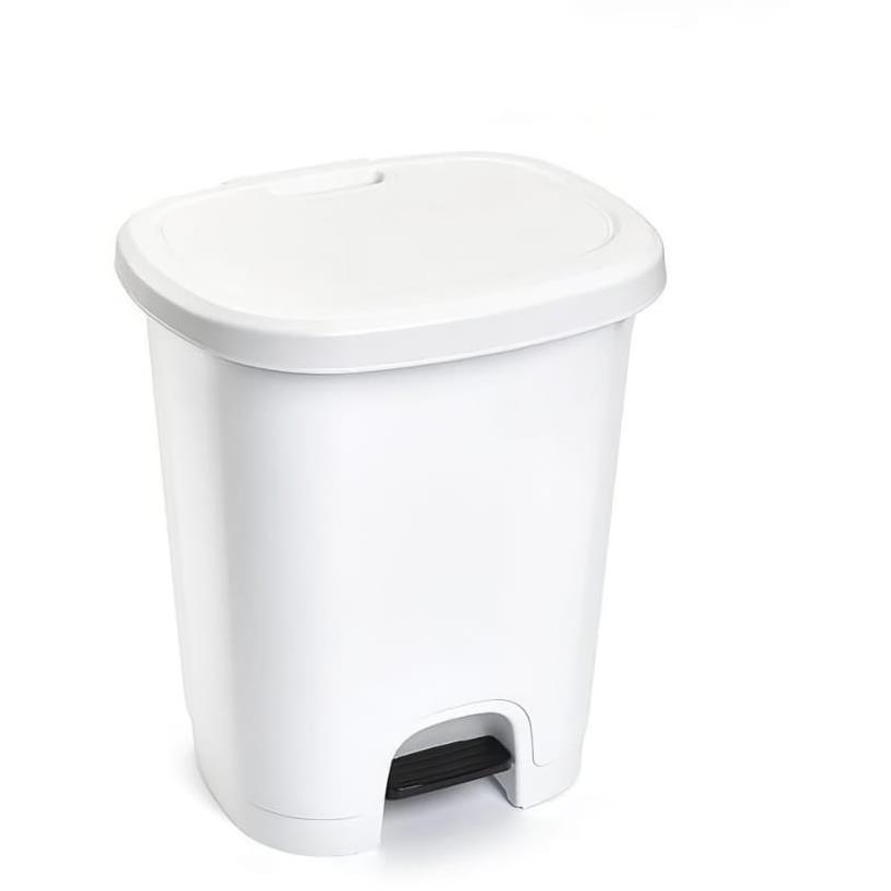 Plastic Forte Color szeméttároló, fehér, betét nélkül pedállal, 27 l (135300181)