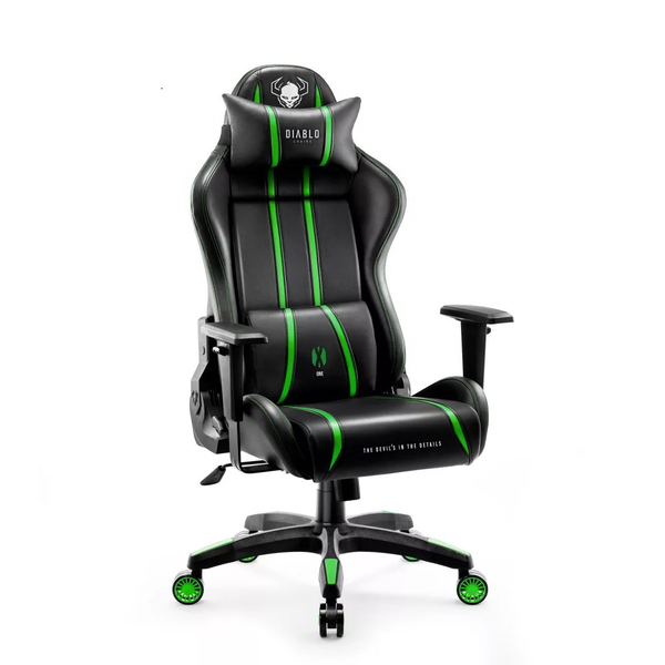 Scaune Diablo Scaun de gaming X-One 2.0 Dimensiune normală Negru-verde