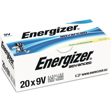 9V-os elem Energizer Max Plus Industrial Alkáli mangán 9 V 20 db (EG0228)