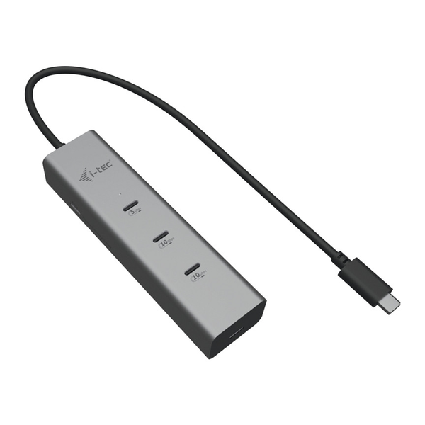 i-tec Metal C31HUBMETAL8KPDPRO interface hub USB Type-C 10000 Mbit/s Sølv