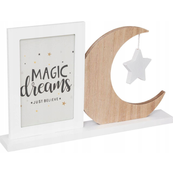 Marco De Fotos Infantil "luna" Madera Y Cristal Atmosphera