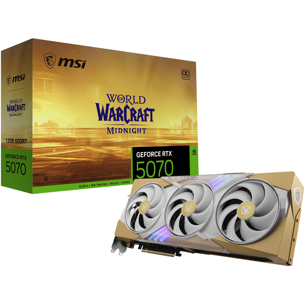 NVIDIA grafikus kártya MSI GeForce RTX 5070 12G WoW Midnight Light Edition