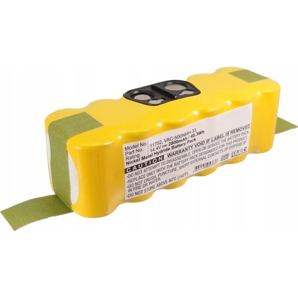 Cameron Sino Ni-Mh Akkumulátor 14.4v/2800mah, Irobot 11702 Kompatibilis, Citromsárga
