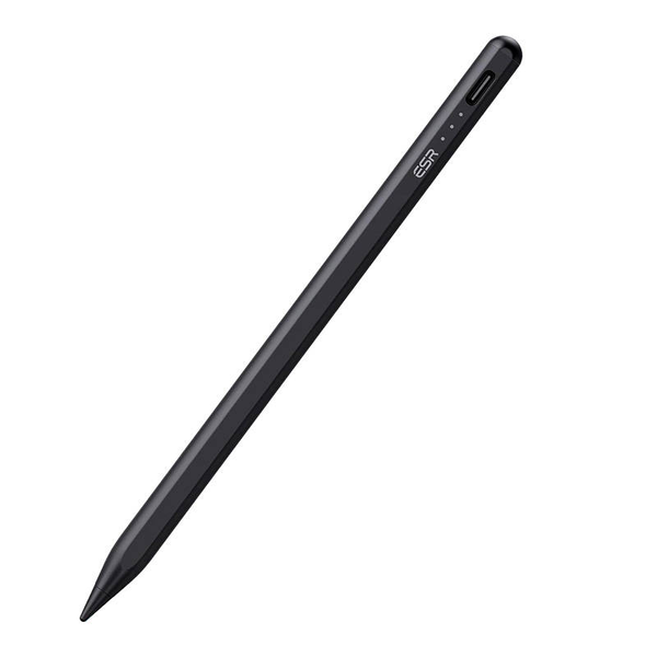 Stylus pen ESR Digital Plus Magnetic compatibil cu tablete Apple, LED, Cablu USB-C inclus, Negru