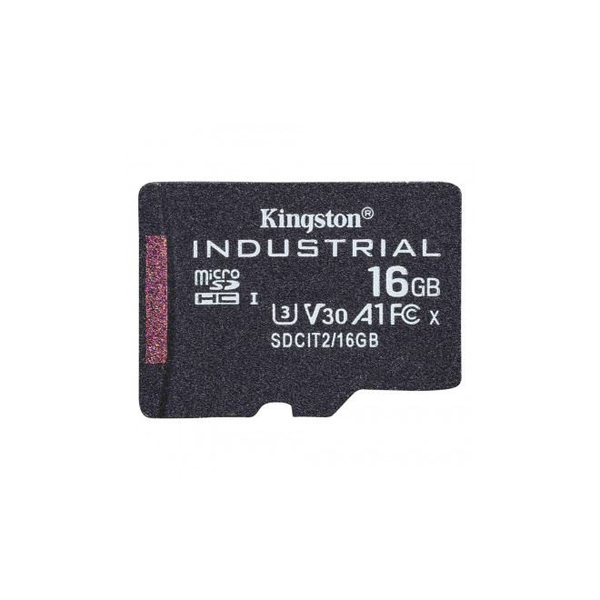 Card de memorie, Kingston, 16GB, SD micro Industrial, SDHC Clasa 10 A1, SDCIT2/16GBSP
