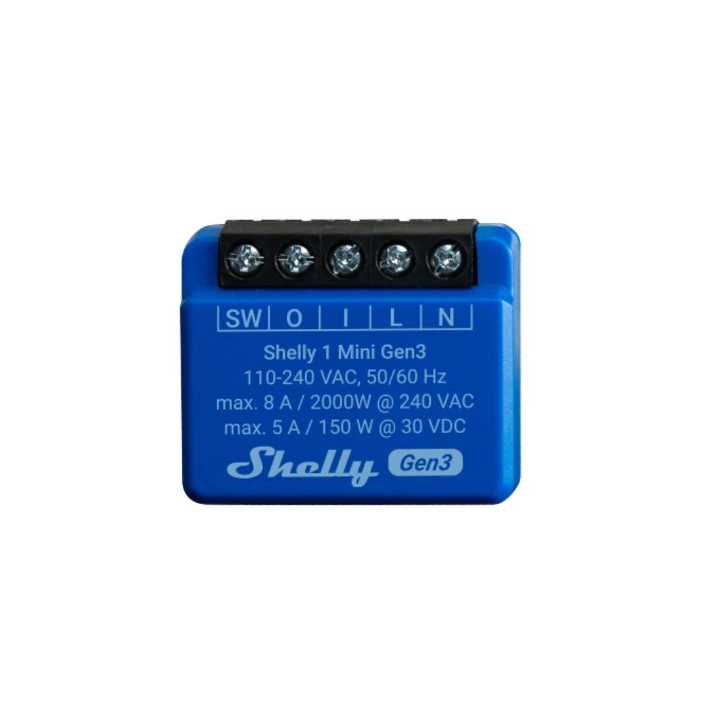 Shelly PLUS 1 Mini GEN3 egy áramkörös WiFi + Bluetooth okosrelé (ALL-REL-PLUSMINI1-R3) (ALL-REL-PLUSMINI1-R3)