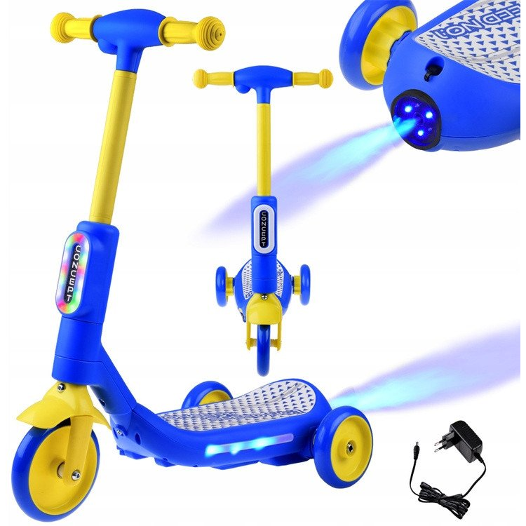 Jokomisiada SP0840 NI Elektromos Roller Gyerekeknek Disco Zenével Kék