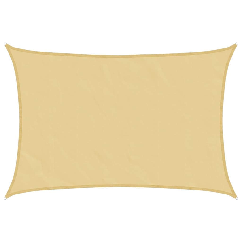 homokszínű 100% oxford szövet napvitorla 4,5x3 m (4000571)