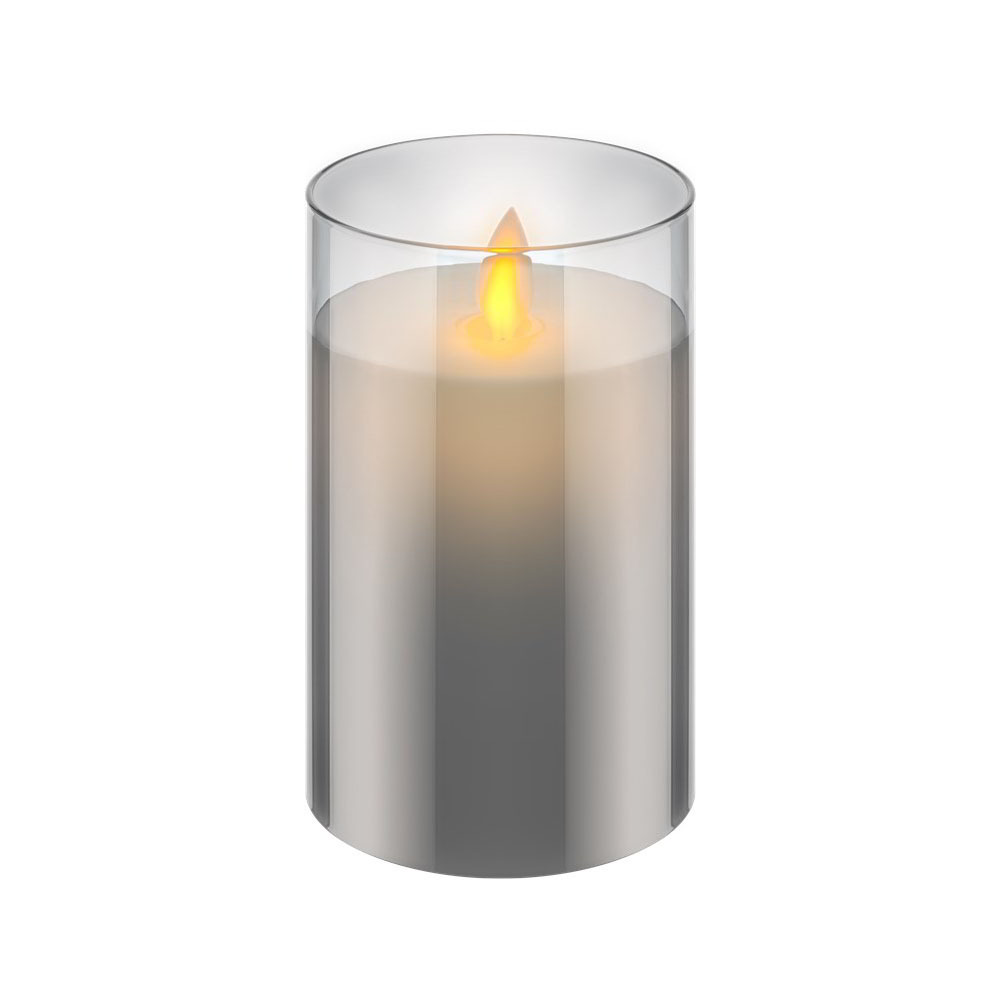 Goobay 60371 LED Valódi viaszgyertya - Szürke (60371)