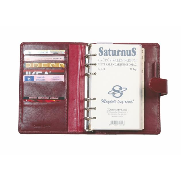 Saturnus S Gyűrűs kalendárium betétlapokkal - Barna (S212B)