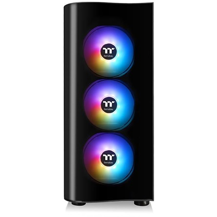 Thermaltake View 23 Tempered Glass ARGB táp nélküli ablakos ATX számítógépház fekete