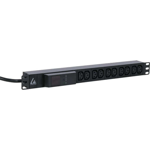 Lanview LVR261877 unità di distribuzione dell'energia (PDU) 10 presa(e) AC 1U Nero