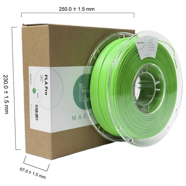 Maertz PLA Pro nyomtatószál 1.75mm, 1kg zöld (PMMA-1009-005)