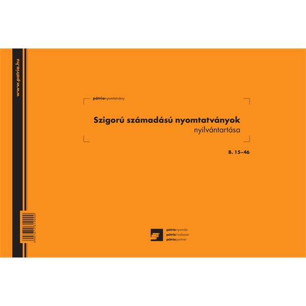 B.15-46 A4 25 lapos fekvő 