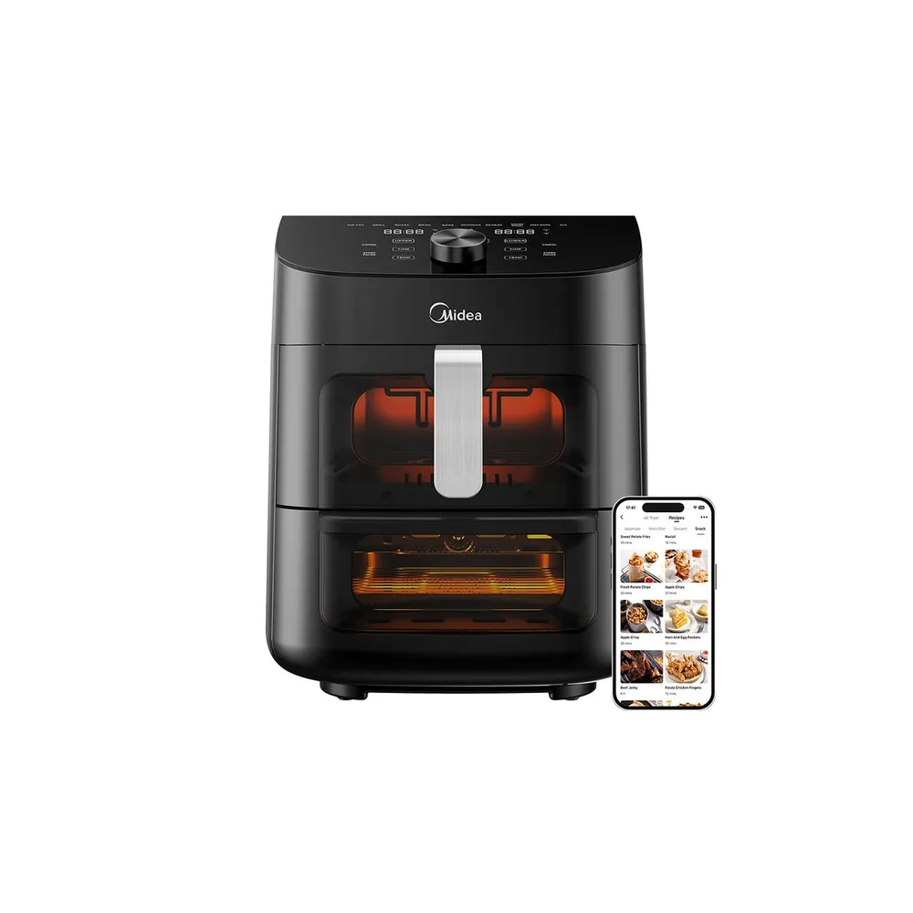 Midea MAD1100DADK AirFryer Forrólevegős sütő 4.4/6.4L 1850 Watt - Fekete (MAD1100DADK)
