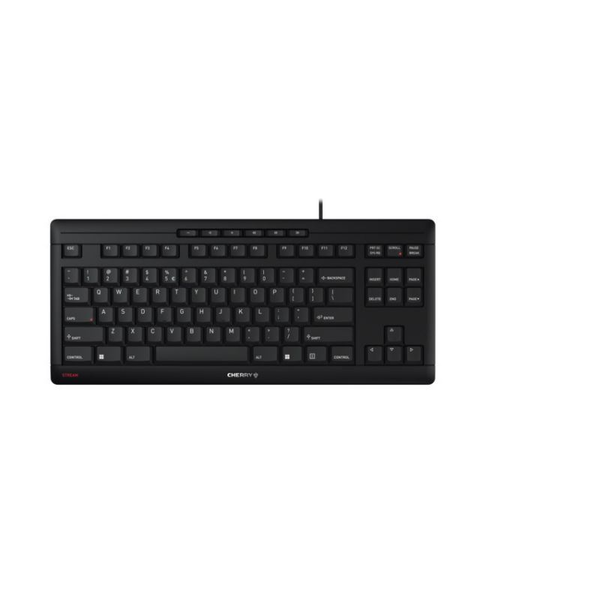 CHERRY STREAM KEYBOARD TKL tastatur Universel USB QWERTZ Tysk Sort