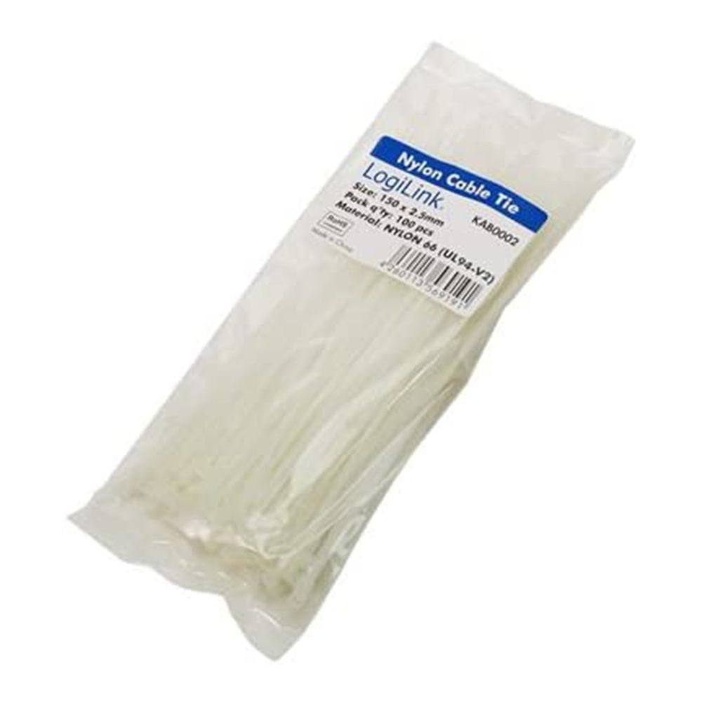 LogiLink vezeték kötegelő 150 * 2,5 mm (100db) (KAB0002) (KAB0002)