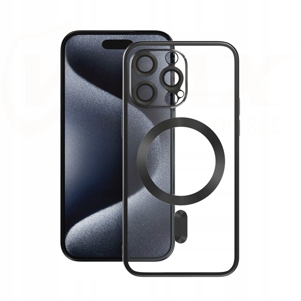 Vmax nakładka Electroplating Mag TPU do iPhone 16 Plus 6,7" czarna