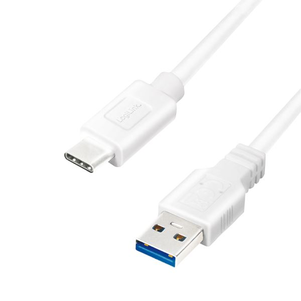 LogiLink CU0172 Type-C - USB-A kábel fehér 0.15m