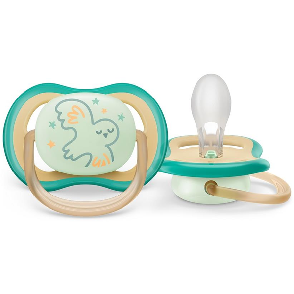 Philips AVENT SCF377/01 chupete de niño Chupete clásico para bebés Ortodóntico Silicona Verde, Naranja