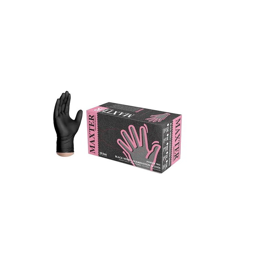 Maxter Védőkesztyű M fekete (100 darabos ) (1015M)