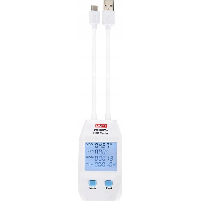 UNI-T Teszter 2x USB (UT658DUAL)