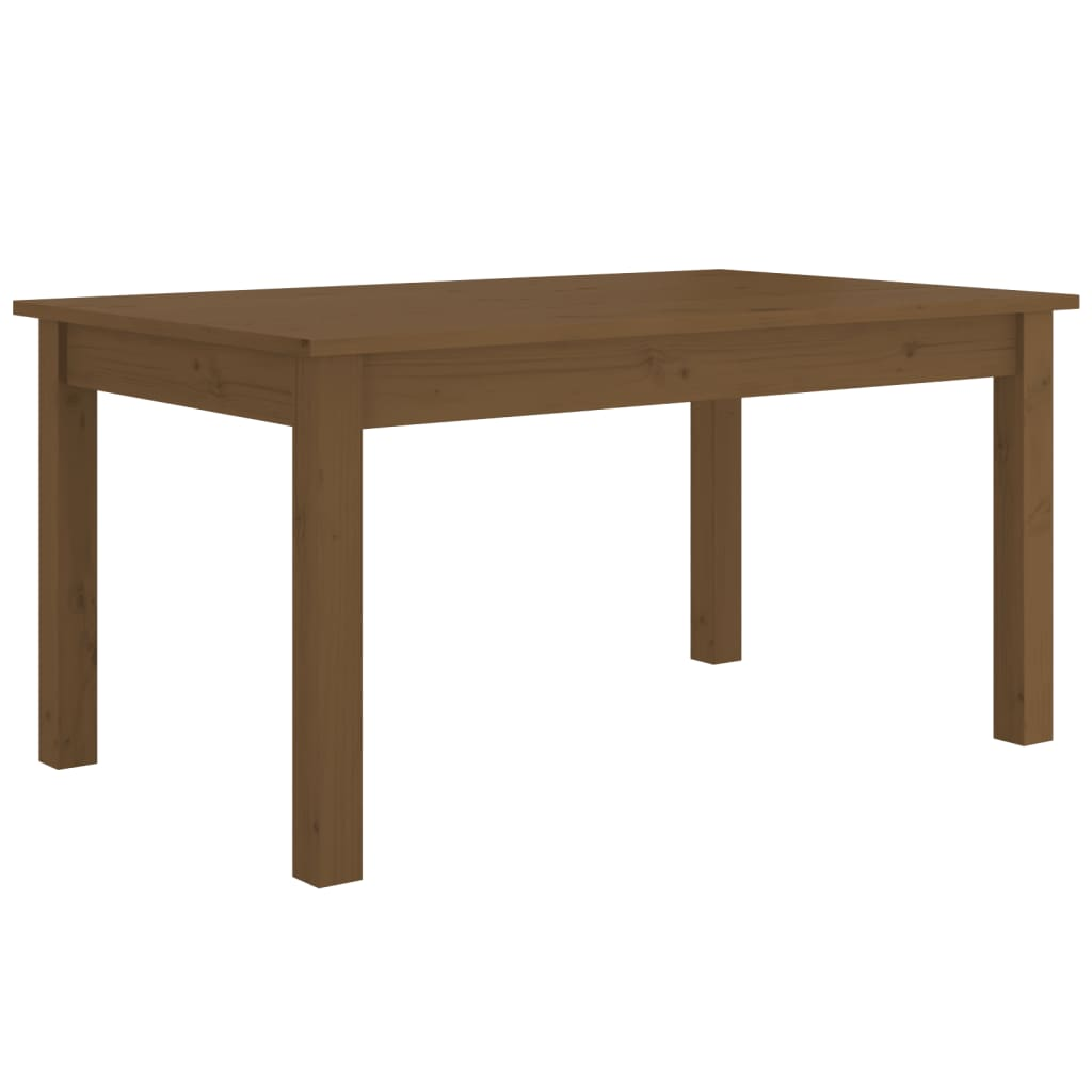 mézbarna tömör fenyőfa dohányzóasztal 80 x 50 x 40 cm (814282)