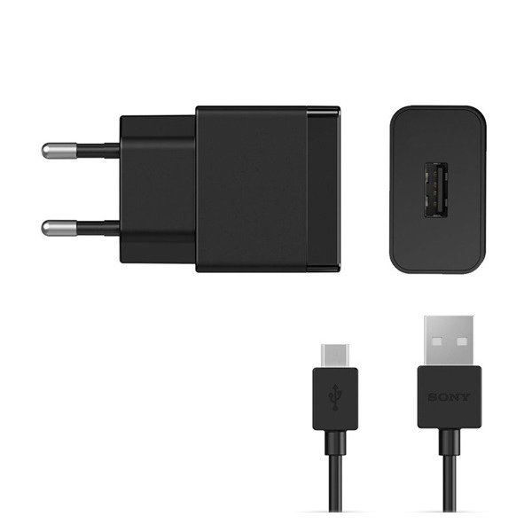 SONY hálózati töltő USB aljzat (5V / 2700mA, PD gyorstöltés támogatás + UCB20 Type-C kábel) FEKETE (UCH12_UCB20) (UCH12_UCB20)