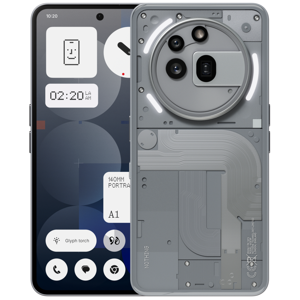 Nothing Phone (3a) Pro 12/256GB 5G Dual SIM Android Okostelefon - Szürke (A10400167)