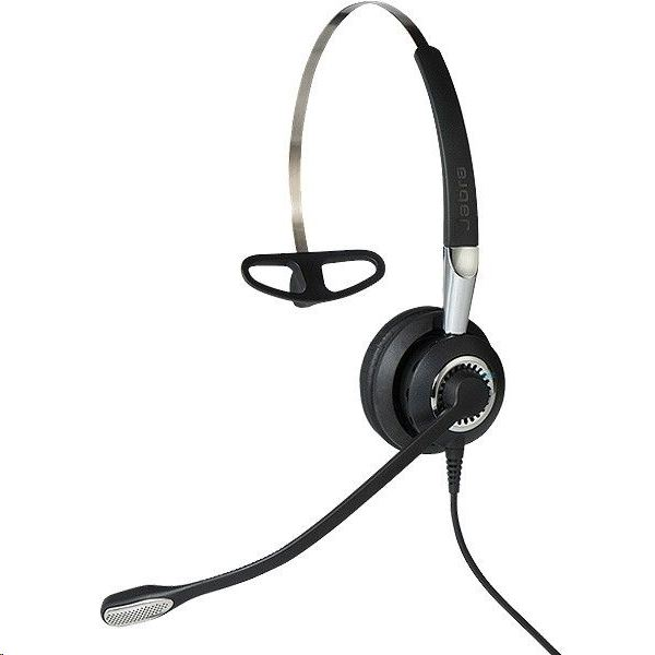 Jabra Biz 2400 II QD Mono NC 3 in 1 Headset Ledningsført Halsbånd, Ørekrog, Headset Kontor/Callcenter Sort, Sølv