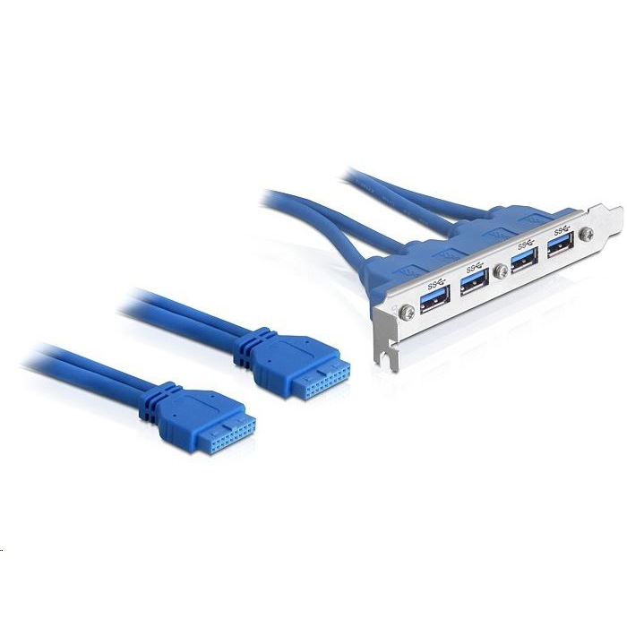 DeLock 4x USB 3.0 hátlapi kivezetés (82974) (82974)